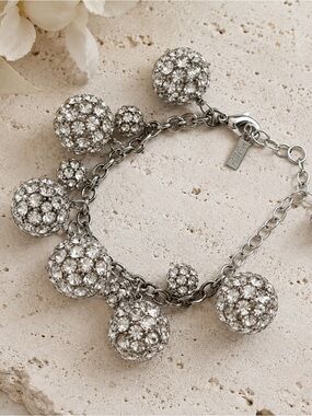 Kate Spade Lady Marmalade Ball and Crystal Charm Bracelet